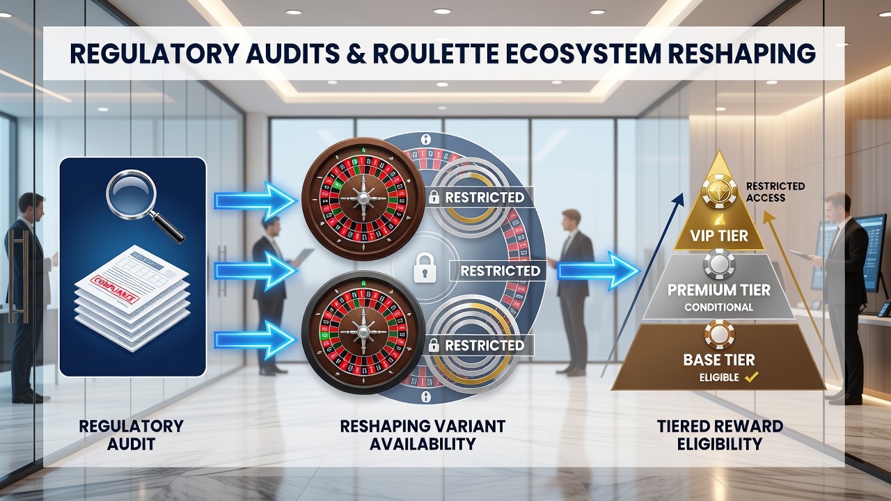 Dashboard view of tiered reward structures mapped against certified roulette variants in a compliance monitoring system